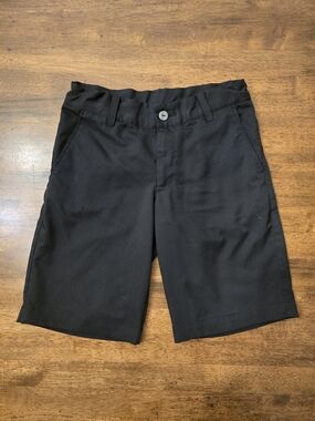 7/8 Boys Puma Black Wrinkle Free Shorts